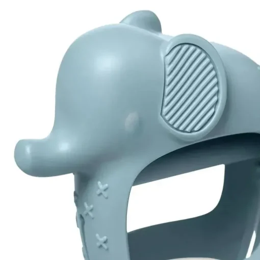 Itzy Ritzy - Mordedor de desenvolvimento de silicone Bitzy Grip com punho fácil de segurar, elefante