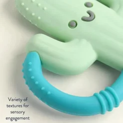 Itzy Ritzy - mordedor de silicone com alças fáceis de agarrar, cacto