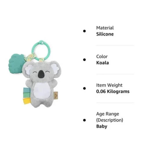 Itzy Ritzy - Mordedor de silicone de pelúcia Pal, Koala