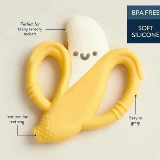Itzy Ritzy - mordedor de silicone com alças fáceis de agarrar, banana