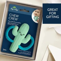 Itzy Ritzy - mordedor de silicone com alças fáceis de agarrar, cacto