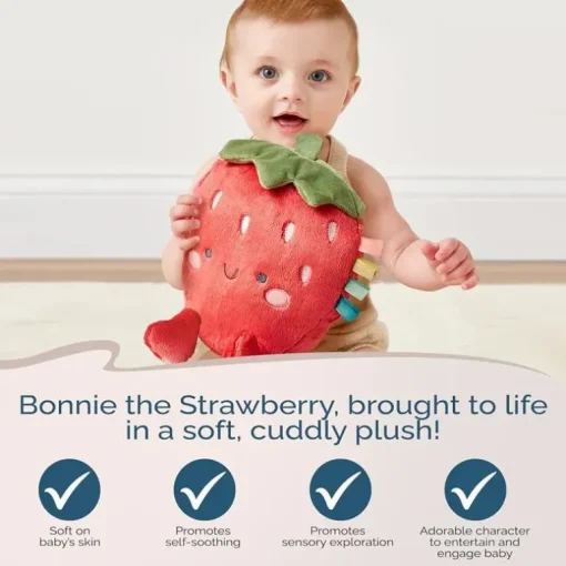Itzy Ritzy - Sweetie Snuggles Plush, Strawberry