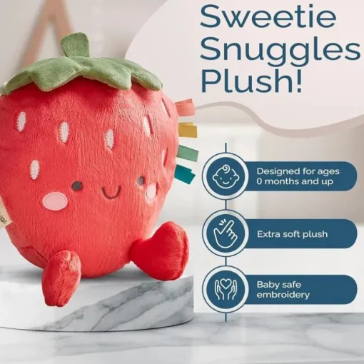 Itzy Ritzy - Sweetie Snuggles Plush, Strawberry
