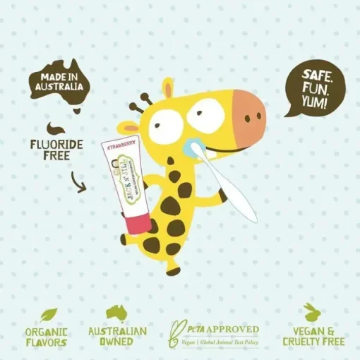 Jack N' Jill - pasta de dente natural para bebês e crianças pequenas, mirtilo 1,76 onças
