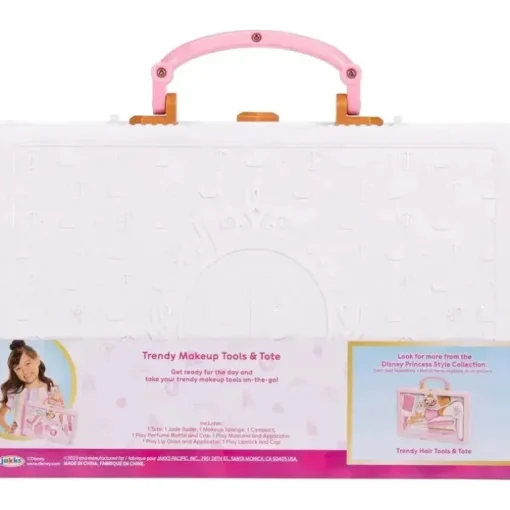 Jakks - Bolsa tote de maquiagem moderna para meninas da coleção estilo princesa da Disney