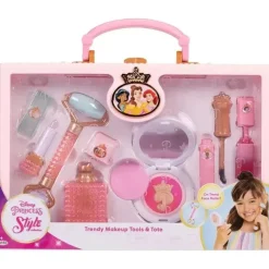 Jakks - Bolsa tote de maquiagem moderna para meninas da coleção estilo princesa da Disney