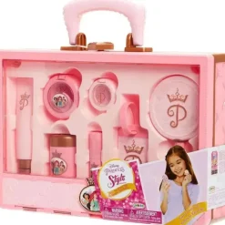 Jakks - Conjunto de bolsa de viagem para maquiagem da coleção Disney Princess Style