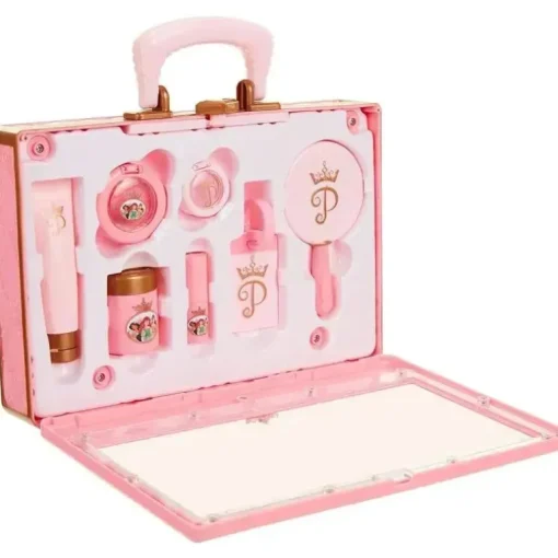 Jakks - Conjunto de bolsa de viagem para maquiagem da coleção Disney Princess Style