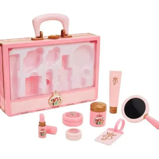 Jakks - Conjunto de bolsa de viagem para maquiagem da coleção Disney Princess Style