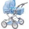 JC Toys - Berenguer Boutique, carrinho de boneca dobrável de luxo com dossel, azul