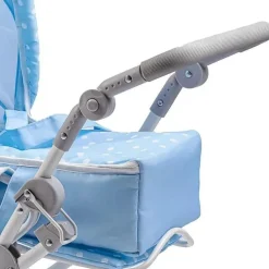JC Toys - Berenguer Boutique, carrinho de boneca dobrável de luxo com dossel, azul