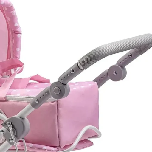 JC Toys - Berenguer Boutique, carrinho de boneca dobrável de luxo com dossel, rosa