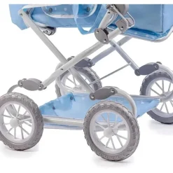 JC Toys - Berenguer Boutique, carrinho de boneca dobrável de luxo com dossel, azul