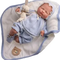 JC Toys - Boneca Reborn, Berenguer Classics 17, Edição Limitada, Mateo, Azul