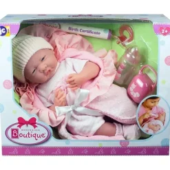 JC Toys - Boneca recém-nascida Soft Body Boutique, 15,5 polegadas, rosa