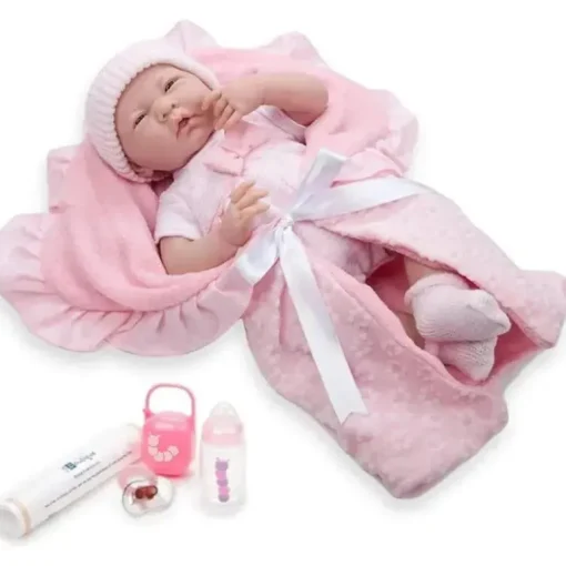JC Toys - Boneca recém-nascida Soft Body Boutique, 15,5 polegadas, rosa