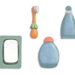 JC Toys - Conjunto de banho de trabalho real para bonecas, maiores de 2 anos, cores em tons de terra