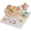 JC Toys - Conjunto de chá de 12 peças em madeira real, coleção Parfait, maiores de 3 anos, brinquedos Twiggly