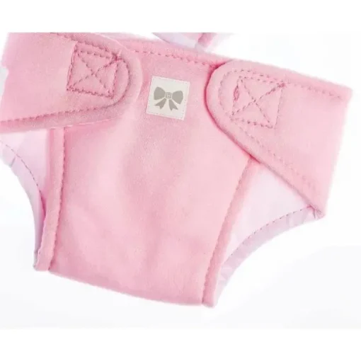 JC Toys - Fraldas ecológicas laváveis ​​e reutilizáveis ​​para bonecas, pacote com 4 para bonecas de 14 a 18 anos, rosa