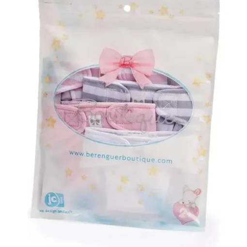 JC Toys - Fraldas ecológicas laváveis ​​e reutilizáveis ​​para bonecas, pacote com 4 para bonecas de 14 a 18 anos, rosa