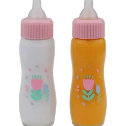 JC Toys - Garrafas mágicas desaparecidas de luxo, cabe em todas as bonecas, leite e suco, maiores de 2 anos, rosa