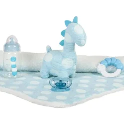 JC Toys - La Newborn totalmente em vinil anatomicamente correto Real Boy 15, desenhado por Berenguer, azul com pontos