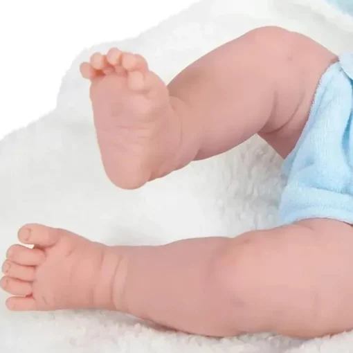 JC Toys - La Newborn totalmente em vinil anatomicamente correto Real Boy 15, desenhado por Berenguer, azul com pontos