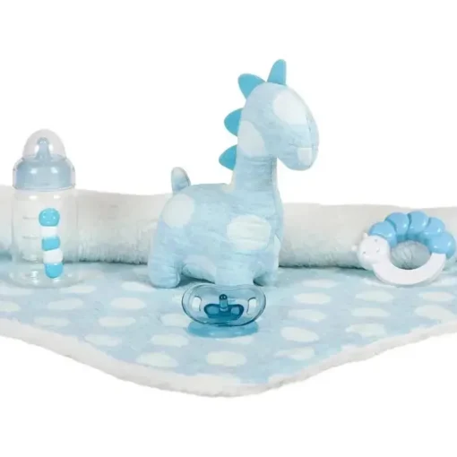 JC Toys - La Newborn totalmente em vinil anatomicamente correto Real Boy 15, desenhado por Berenguer, azul com pontos