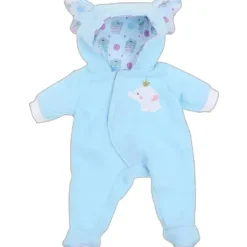 JC Toys - Roupa de boneca Berenguer Boutique, macacão com capuz com tema de elefante azul, maiores de 2 anos
