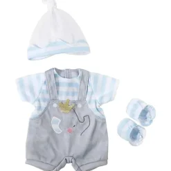 JC Toys - Roupa de boneca Berenguer Boutique, macacão cinza com listras azuis, maiores de 2 anos