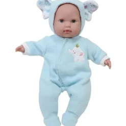 JC Toys - Roupa de boneca Berenguer Boutique, macacão com capuz com tema de elefante azul, maiores de 2 anos