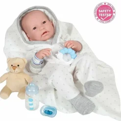 JC Toys Real Boy Boneca com Acessórios para Boneca 9 peças