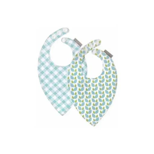 JJ Cole Bandana Babetes 2-Pack, Forest Flora