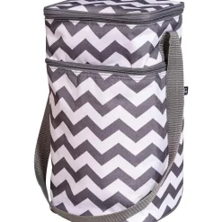 J.L. Childress - 6 Bottle Cooler, Grey Chevron