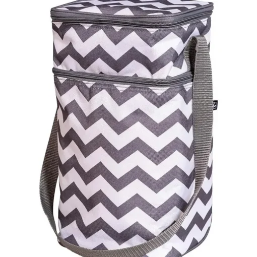 J.L. Childress - 6 Bottle Cooler, Grey Chevron