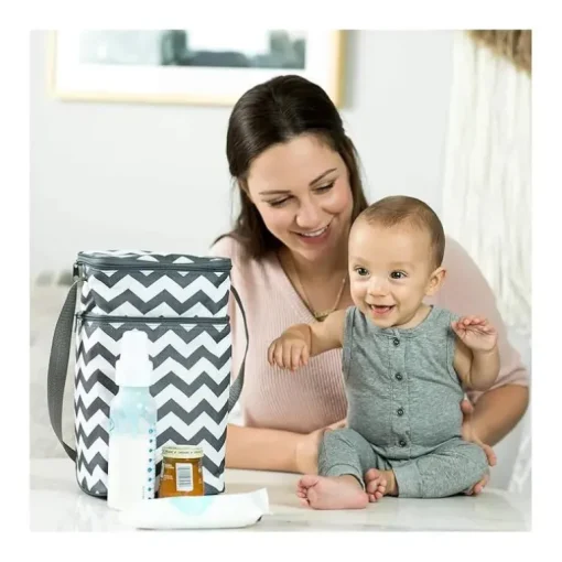J.L. Childress - 6 Bottle Cooler, Grey Chevron