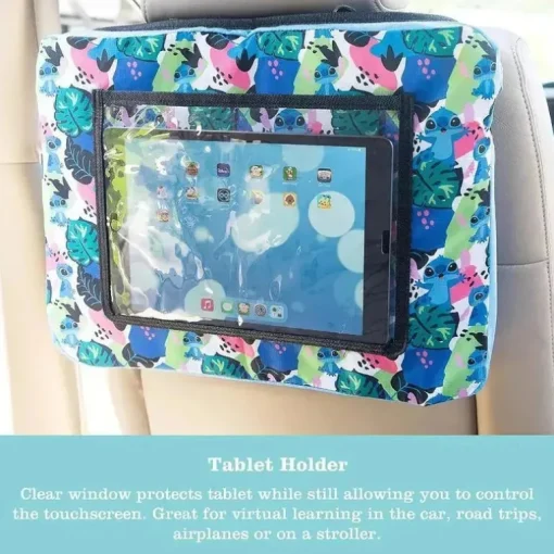 JL Childress - Bandeja de viagem 3 em 1 Disney Baby e suporte para tablet para iPad, Stitch