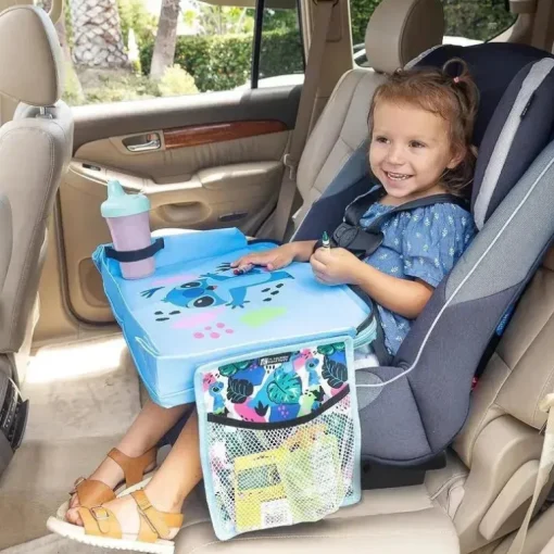 JL Childress - Bandeja de viagem 3 em 1 Disney Baby e suporte para tablet para iPad, Stitch