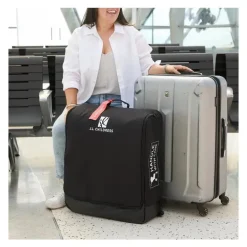 JL Childress - Bolsa de viagem compacta sem acolchoamento para carrinho de bebê, preta