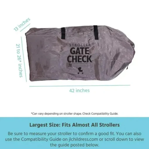 JL Childress - Bolsa DELUXE Gate Check para carrinhos, Bolsa de carrinho para avião