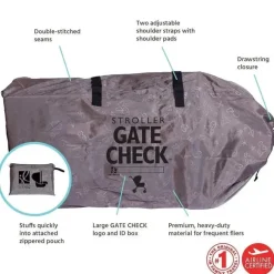 JL Childress - Bolsa DELUXE Gate Check para carrinhos, Bolsa de carrinho para avião