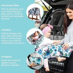 JL Childress - Carrinho de compras e capa para cadeira alta para bebês e crianças pequenas, Minnie Floral