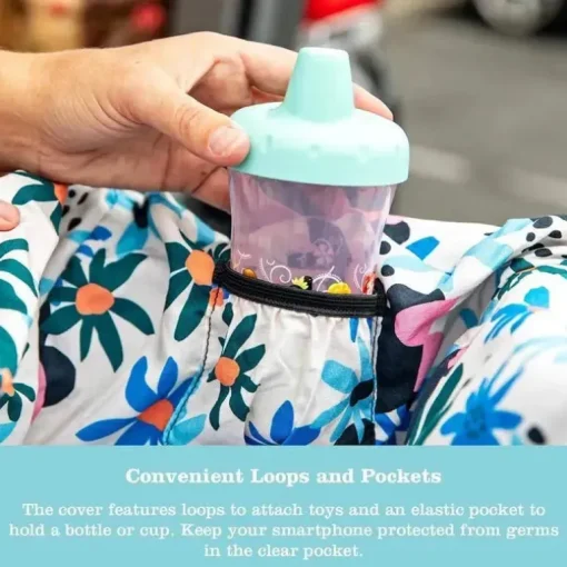 JL Childress - Carrinho de compras e capa para cadeira alta para bebês e crianças pequenas, Minnie Floral