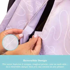 JL Childress – Dossel reversível para assento de carro infantil, sombra e capa de privacidade para bebês meninas, Minnie Mouse lavanda
