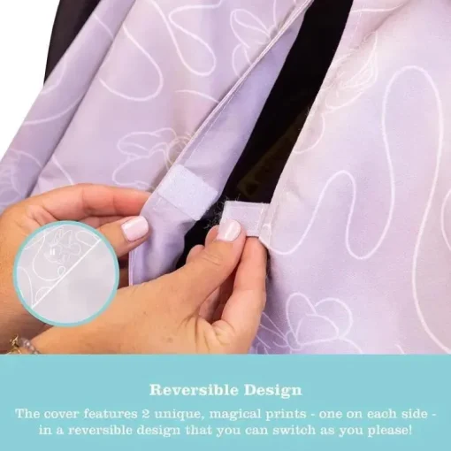 JL Childress – Dossel reversível para assento de carro infantil, sombra e capa de privacidade para bebês meninas, Minnie Mouse lavanda