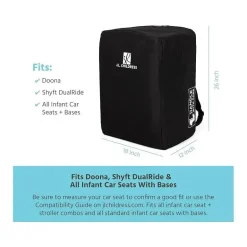 J.L. Childress - Elite Travel Bag For Doona, Unpadded, Black