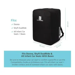 J.L. Childress - Elite Travel Bag For Doona, Padded, Black