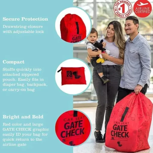 JL Childress - Gate Bag para assentos de carro, vermelho Mickey