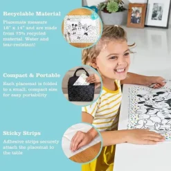 JL Childress - jogos americanos descartáveis ​​ColorMe da Disney Baby, pacote de 24