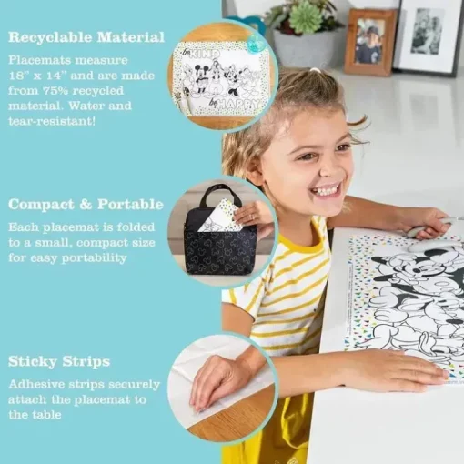 JL Childress - jogos americanos descartáveis ​​ColorMe da Disney Baby, pacote de 24